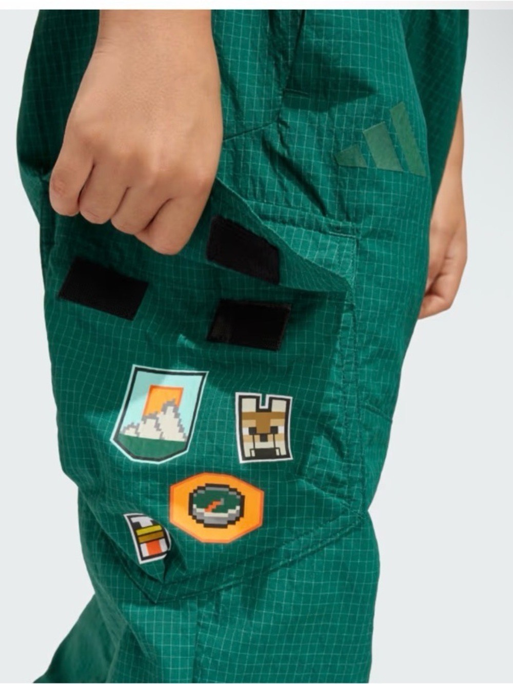 NWT! ADIDAS MINECRAFT TERREX CLIMA365 CARGO PANTS KIDS, sz S - Picture 2 of 8
